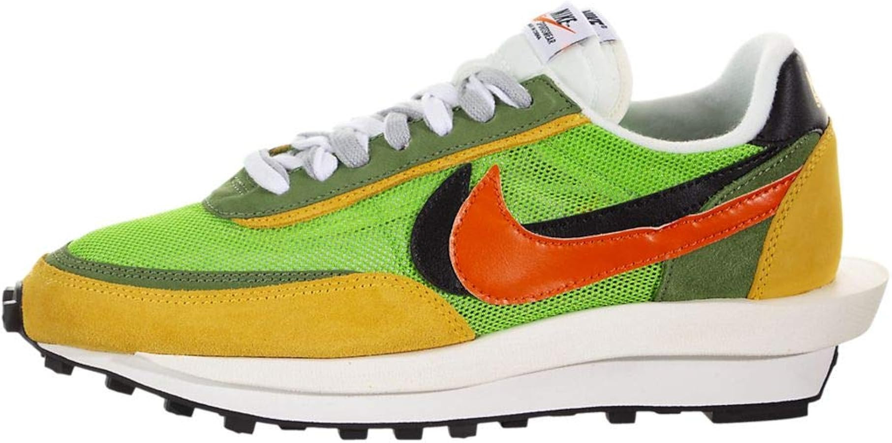 Nike Mens LD Waffle/SACAI Green Gusto/Safety Orange Suede Size 9 | Amazon (US)