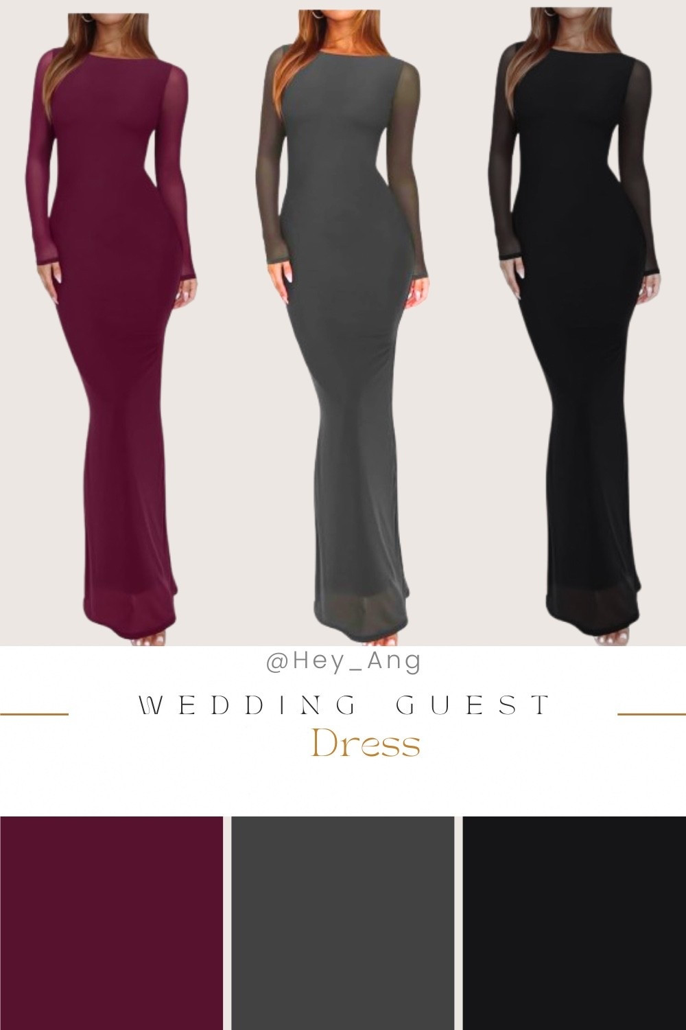   This dress is a classic beauty .It’s long sleeve and a maxi dress. It comes in a few deep colors.. I’d style with earrings and a slick backed bun.  Perfect for a fall  wedding. 

#LTKWedding #LTKFindsUnder50
