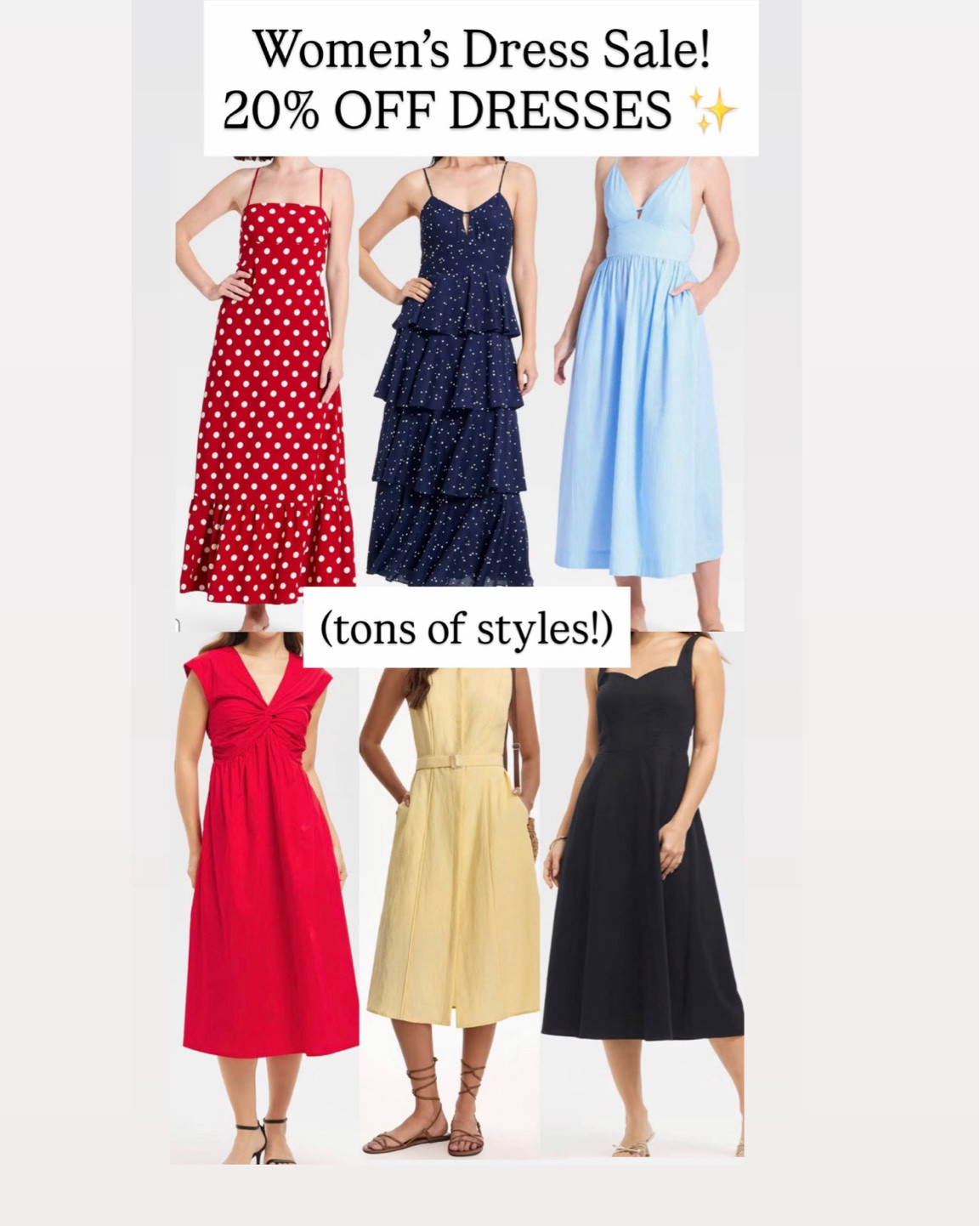 Spring and summer women’s dresses are 20% off right now at target.

#LTKSaleAlert
