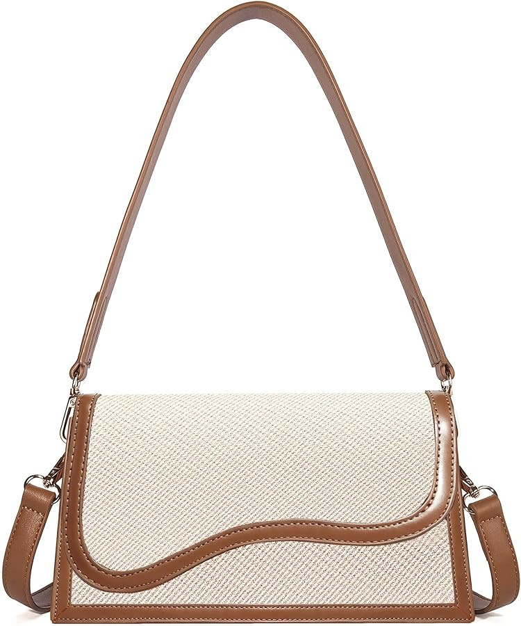 Shoulder Bag for Women Retro Classic Cross Body Purse with 2 Removable Straps | Amazon (US)