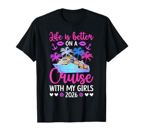 On A Cruise Trip 2026 Girls Cruising Girls Vacation Travel T-Shirt | Amazon (US)