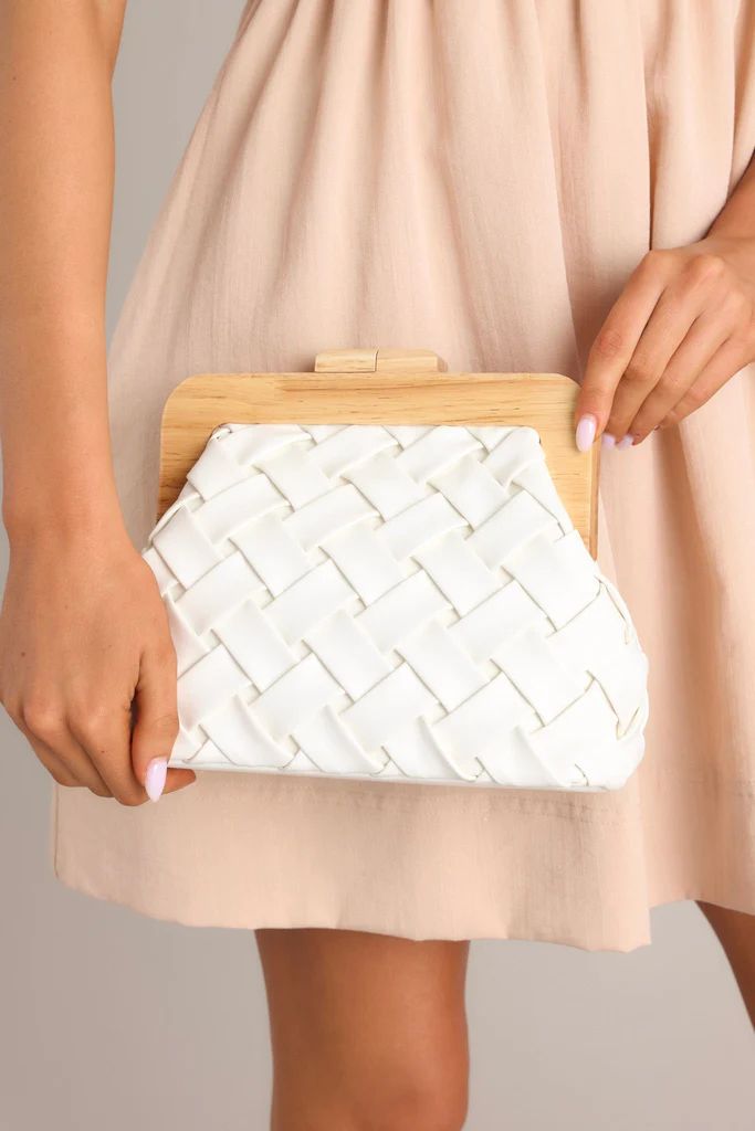 Laughter Legacy White Convertible Clutch | Red Dress