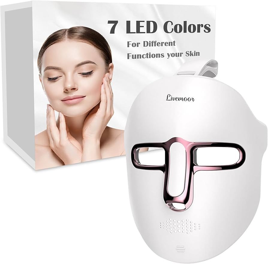 Red Light Therapy Mask for Face, Led Face Mask Light Therapy,7-1 Colors LED Facial Skin Care Mask | Amazon (US)