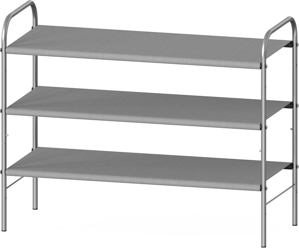 Simple Houseware 3-Tier Shoe Rack Storage Organizer, Grey | Amazon (US)