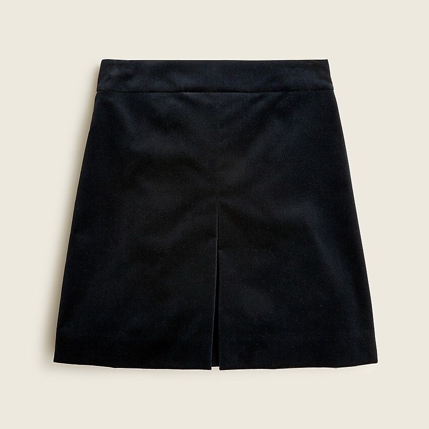 Pleated mini skirt in velvet | J.Crew US