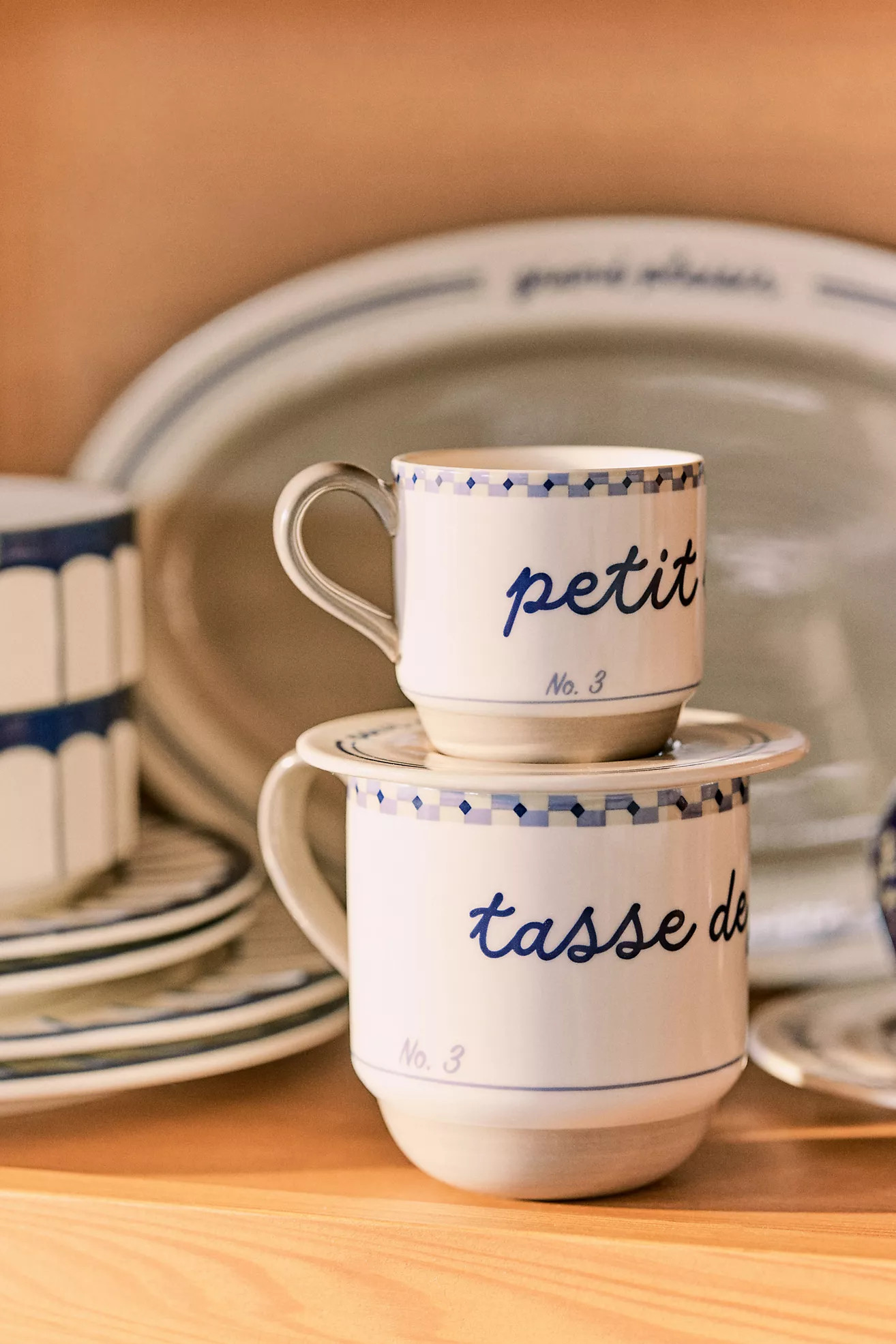 Café Violette Handpainted Stoneware Espresso Cup & Saucer | Anthropologie (US)