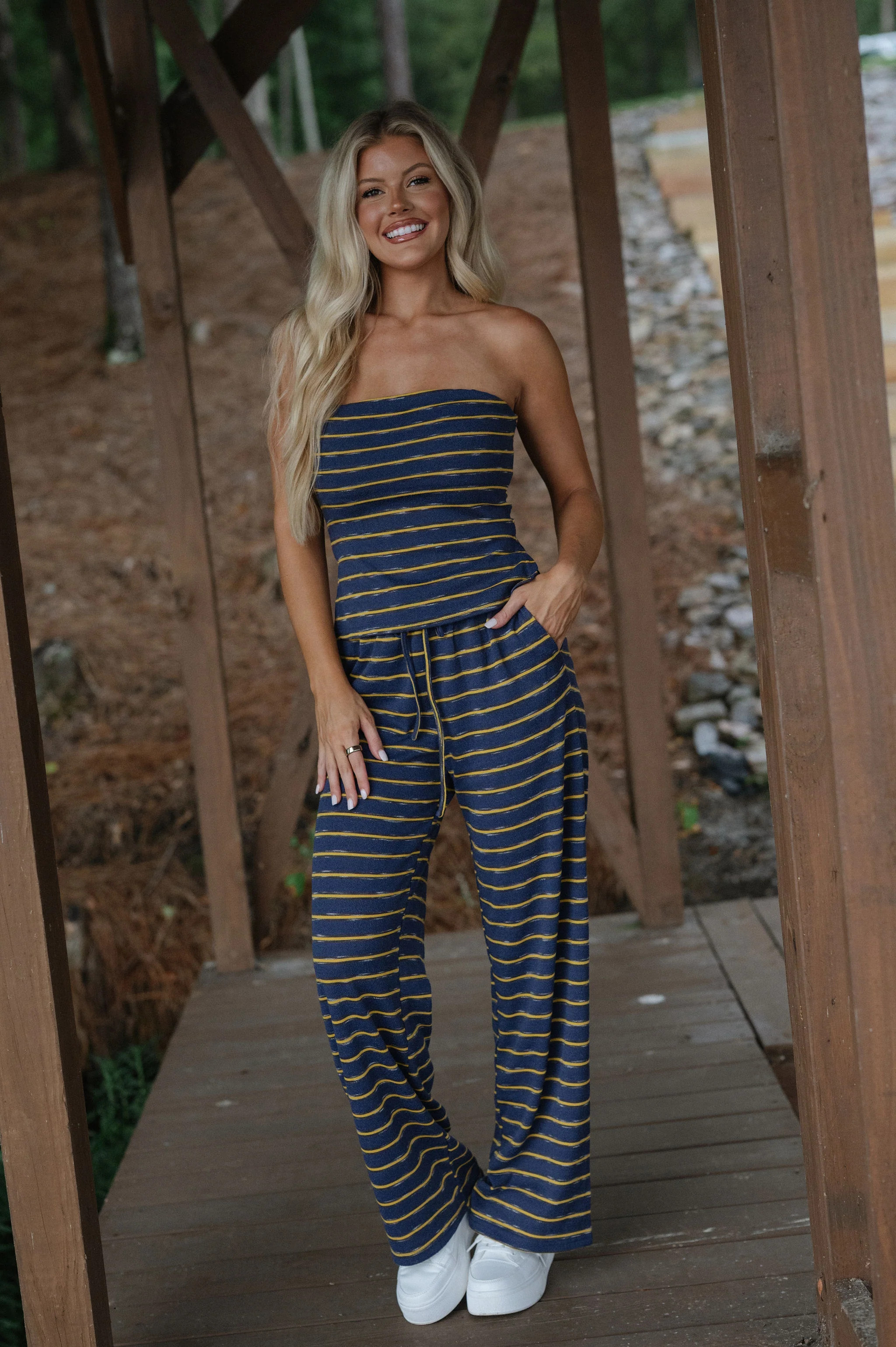 Archie Pants Set-Vintage Navy | These Three