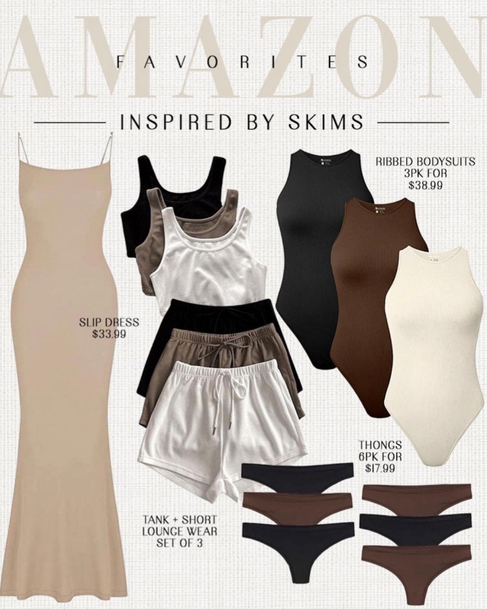 Hello beauties!!! Ive linked some of these Amazon Favorites that are skims inspired! Super cute and comfortable 🥰

#LTKSeasonal #LTKstyletip #LTKunder50