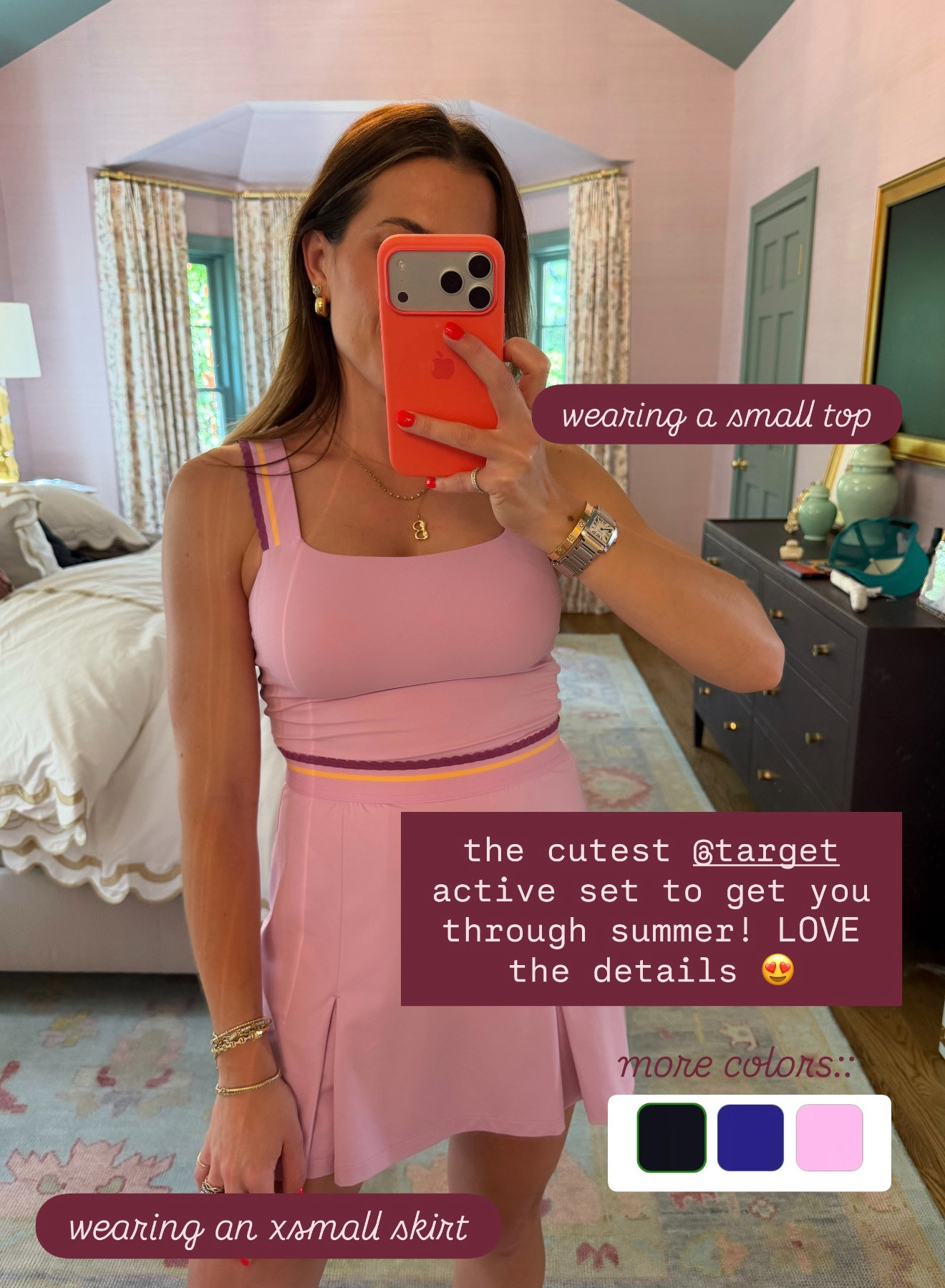 LOVING this active set from @target for summer! Comes in 3 colors & has such cute details! Wearing a small top & xsmall skort #ad #sponsored 

 #LTKActive