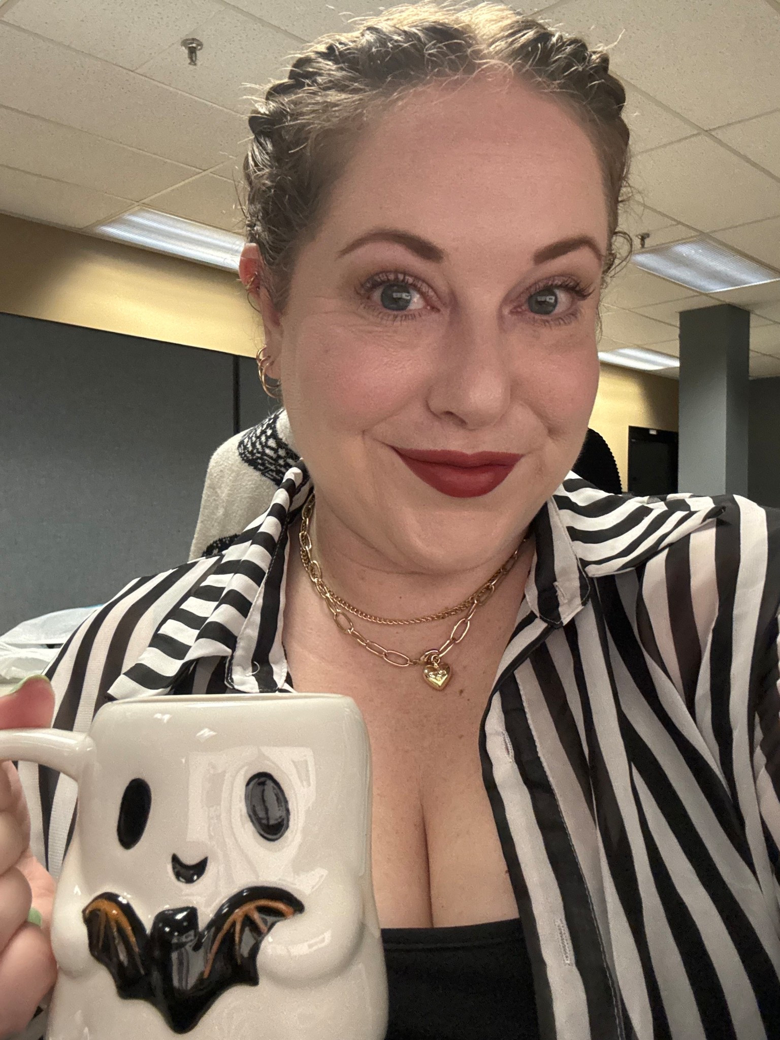 It’s national lip day, meaning lots of lippies are on sale - including this one. I wanted Fall vibes today, and this lipstick is long-lasting (this is after my morning coffee, without touching up)! Perfect for office days!

#LTKWorkwear #LTKBeauty #LTKSaleAlert