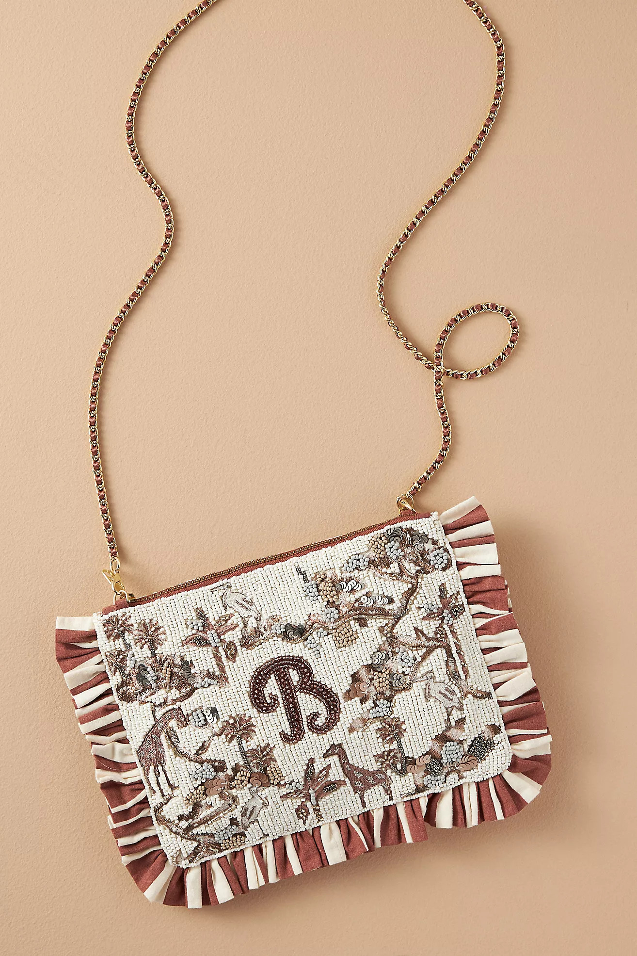 Beaded Monogram Clutch | Anthropologie (US)