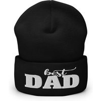 Best Dad Embroidered Cuffed Beanie Knit Hat | Etsy (US)