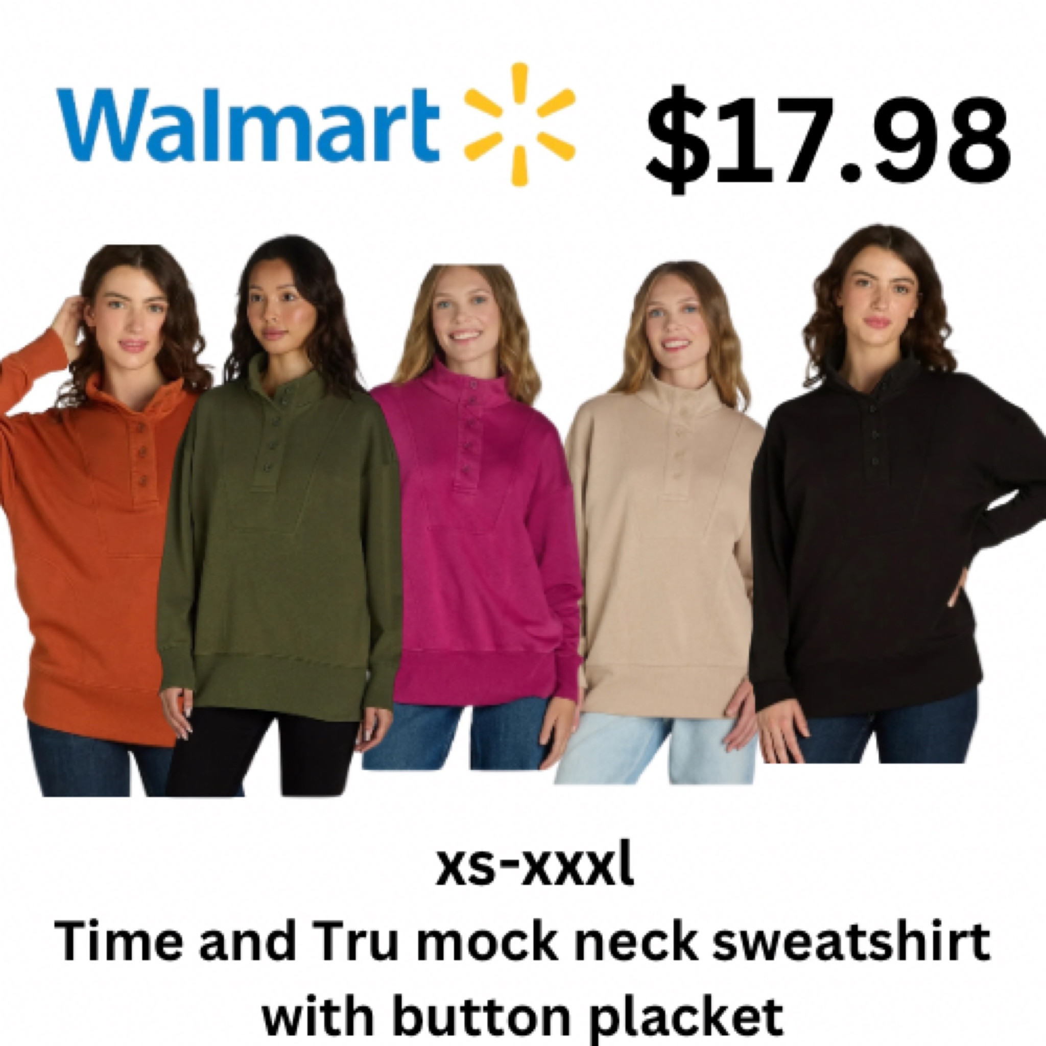 Comfy cute sweatshirts from Walmart for $17.98! Comes in 5 beautiful colors!!

#LTKActive #LTKU #LTKStyleTip
