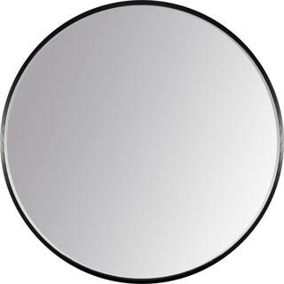 LA PASTICHE Alais 24 in. x 24 in. Classic Round Framed Black Decorative Mirror | The Home Depot