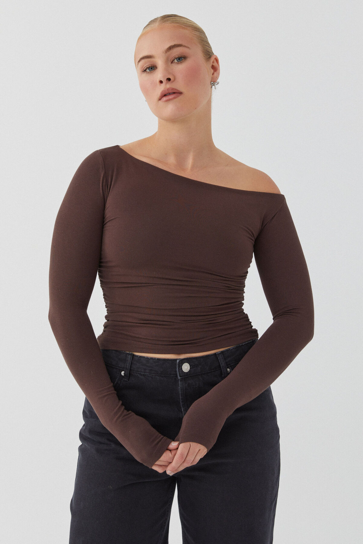 Soft Long Sleeve Off Shoulder Top | Supre (AU & NZ)