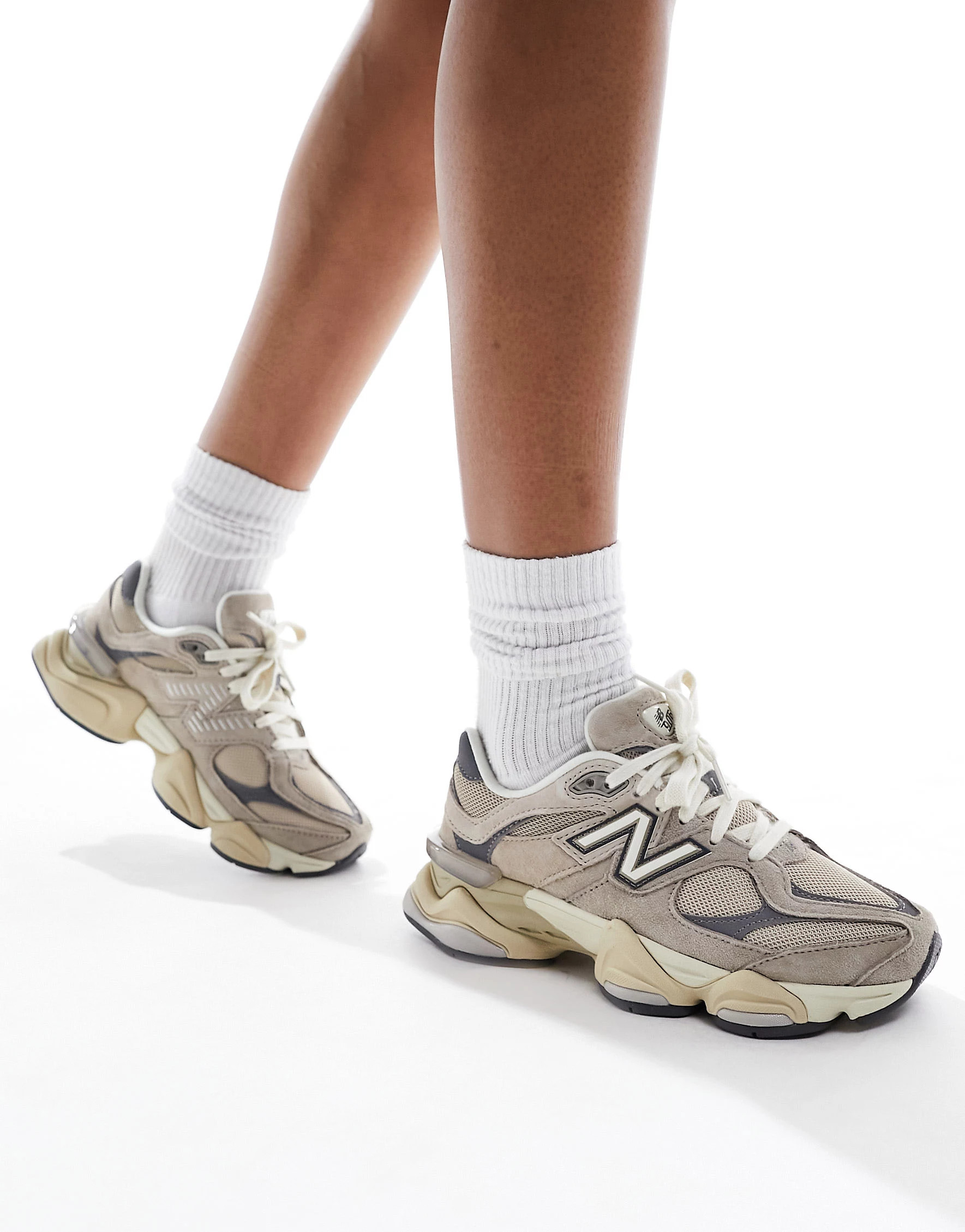 New Balance 9060 trainers in beige and navy | ASOS (Global)