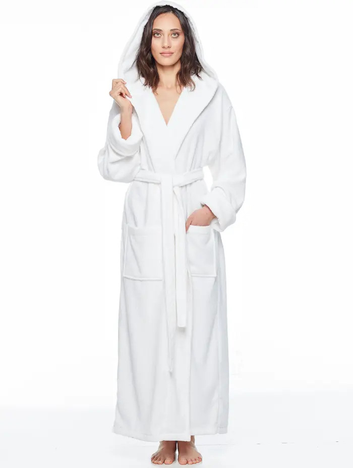 Womens GOTS Certified Oganic Cotton Long Hooded Robe | Nordstrom