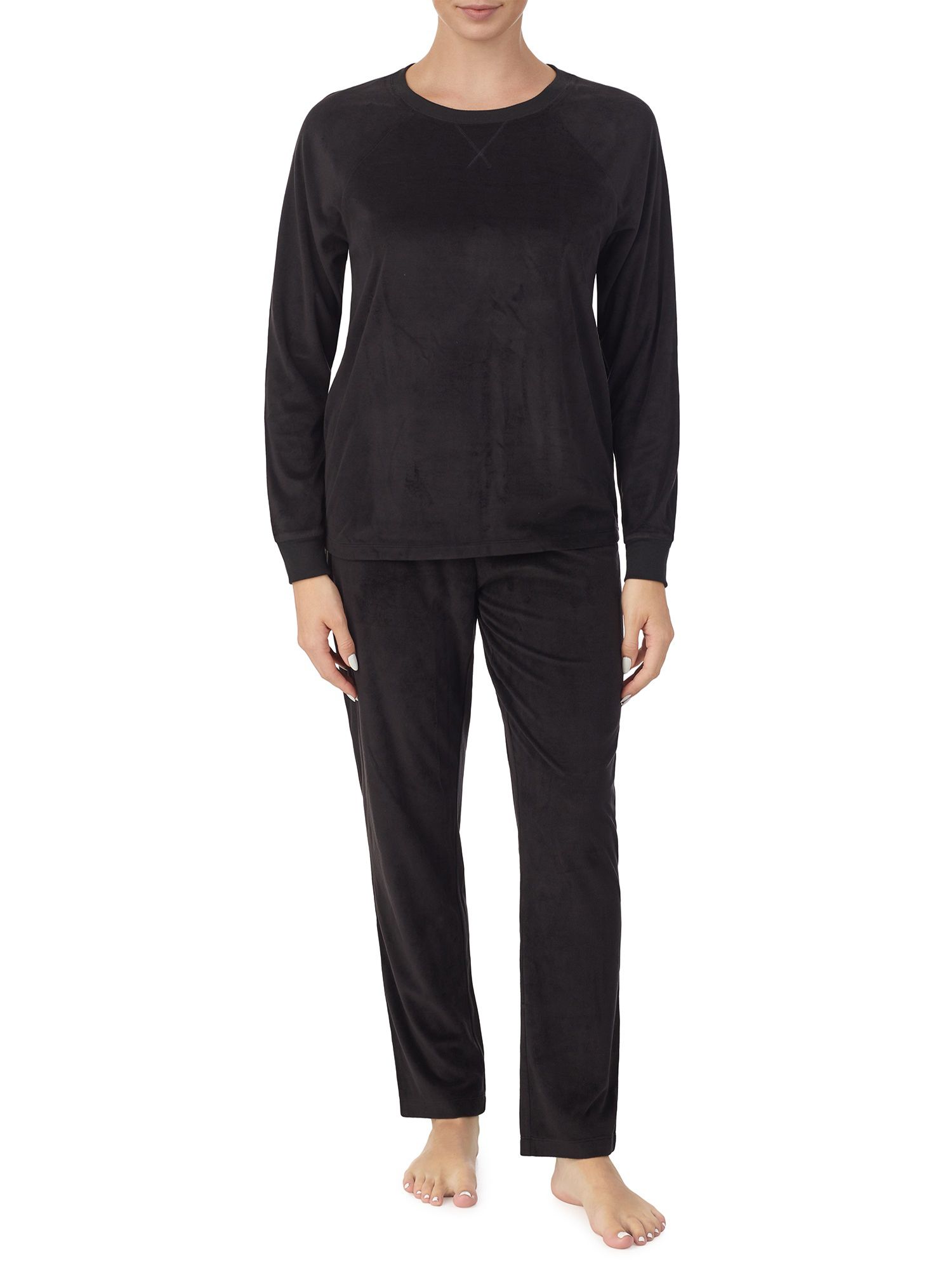 Secret Treasures Women’s and Women’s Plus Super Soft Velour Raglan Sleeve Top and Pant Pajama... | Walmart (US)