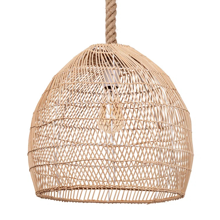 Disalvo 1 - Light Natural Rattan Single Pendant | Wayfair North America