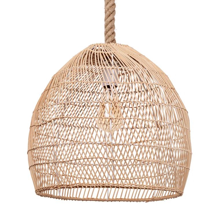 Disalvo 1 - Light Natural Rattan Single Pendant | Wayfair North America