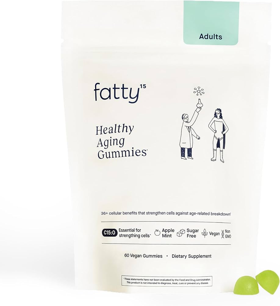 Fatty15 C15:0 Pentadecanoic Acid Healthy Aging Gummies - 60 Vegan Gummies - 3X Cellular Benefits ... | Amazon (US)