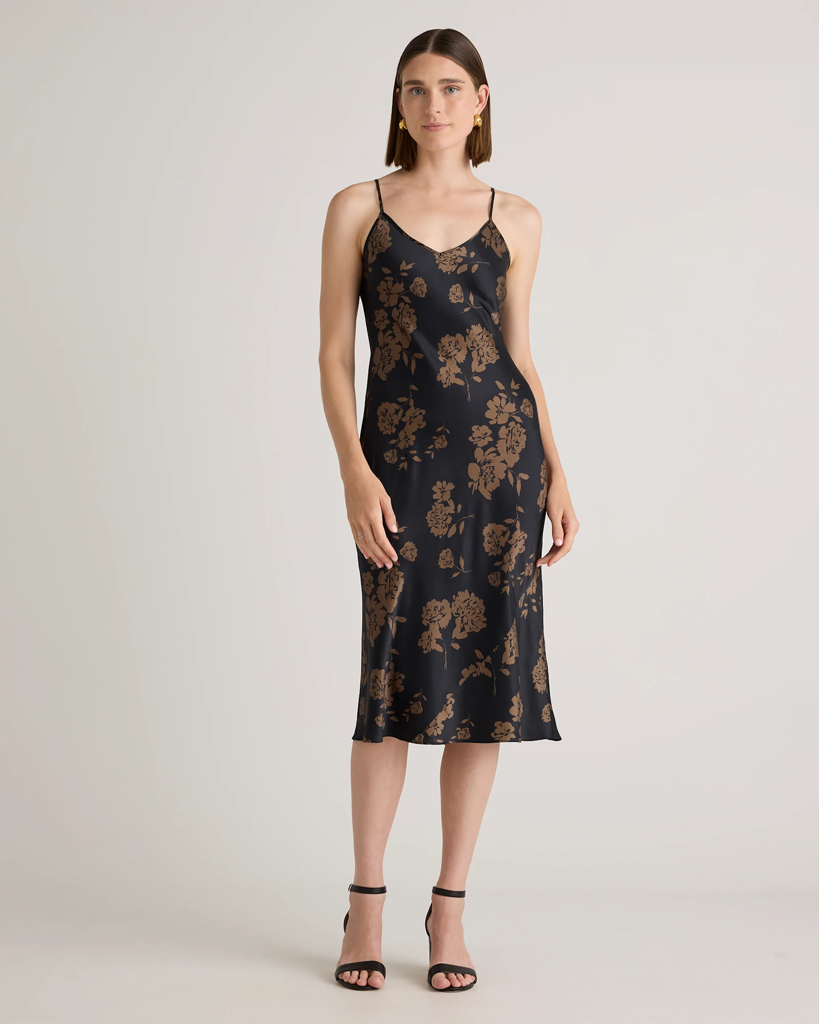 Quince | Women's Slip Dress in Ruby Noir, Size Medium, Silk | Quince