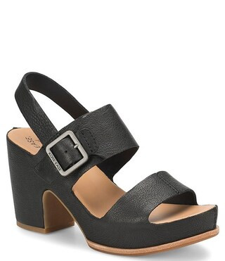 San Carlos Leather Buckle Platform Block Heel Clog Sandals | Dillard's