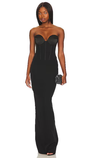 Luna Dress | Black Bustier Dress | Black Corset Dress | Long Black Dress | Black Maxi Dress Black | Revolve Clothing (Global)