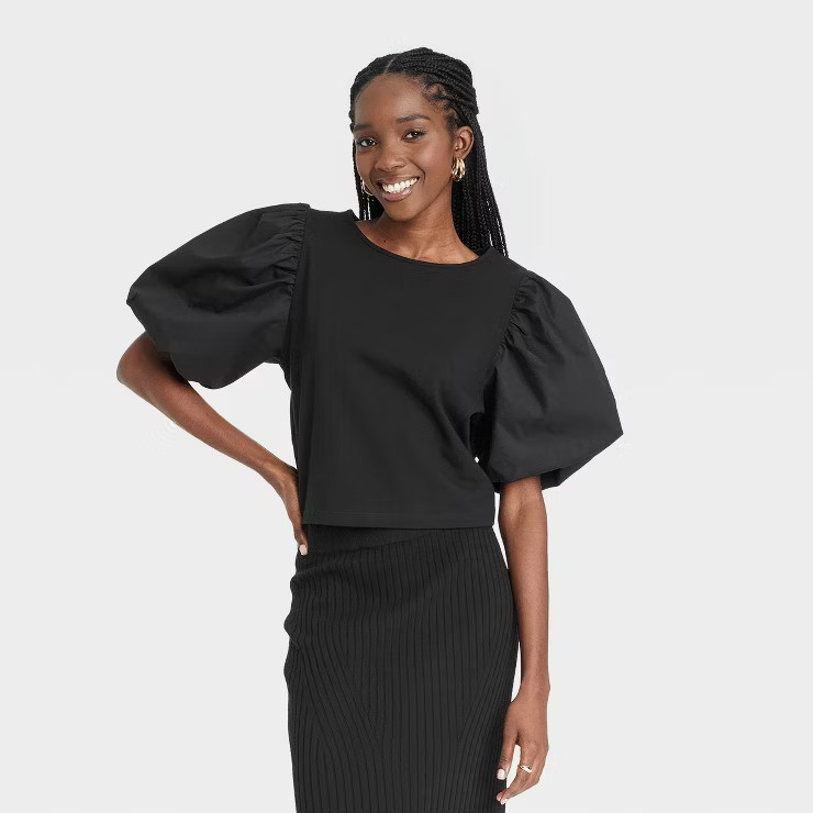 Women's Puff Short Sleeve T-Shirt - A New Day™ | Target