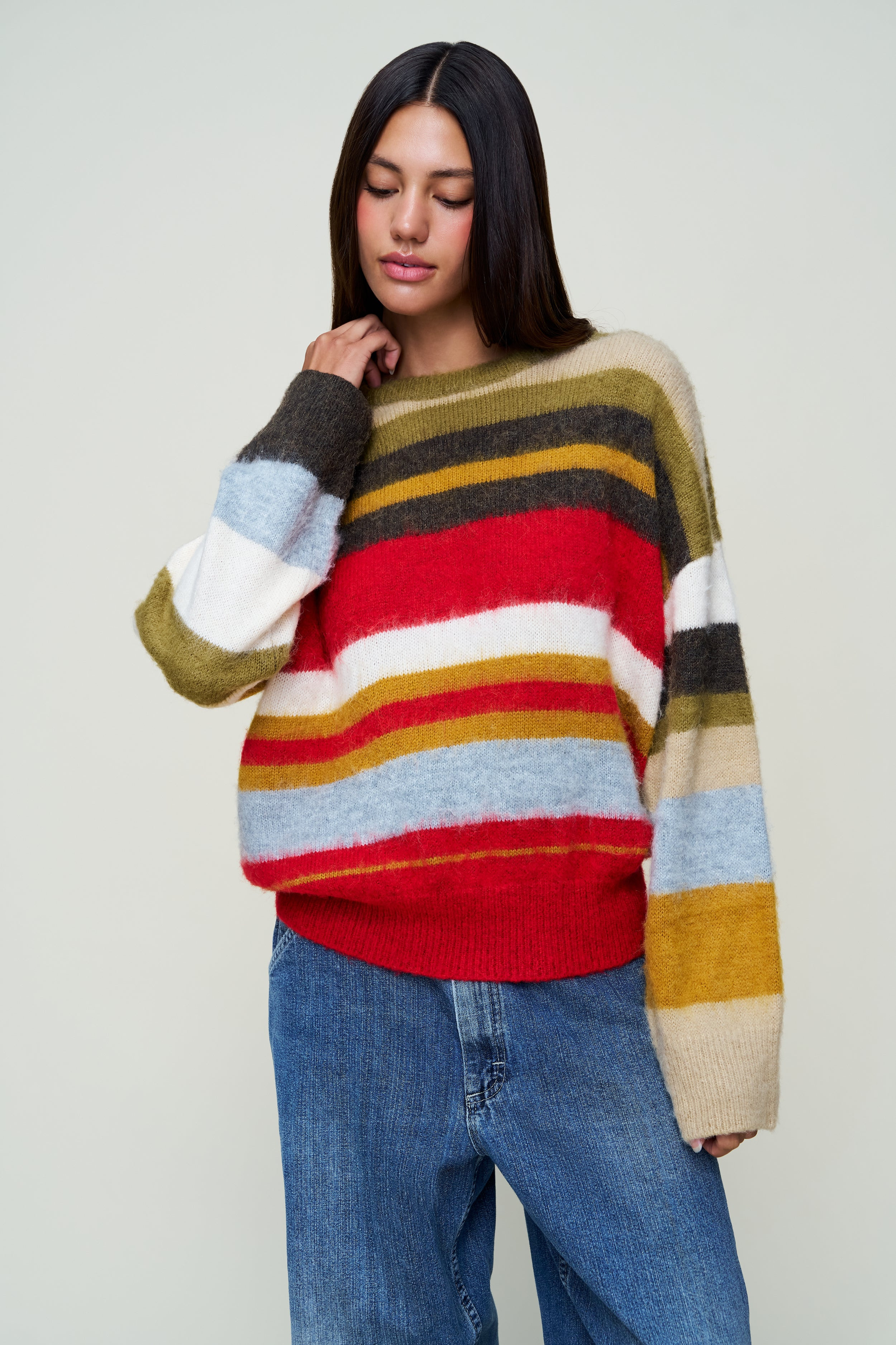 Hawley Oversized Stripe Wool Jumper | Danielle Guizio NY