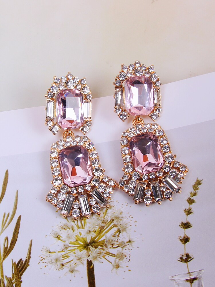 Crystal Decor Drop Earrings | SHEIN