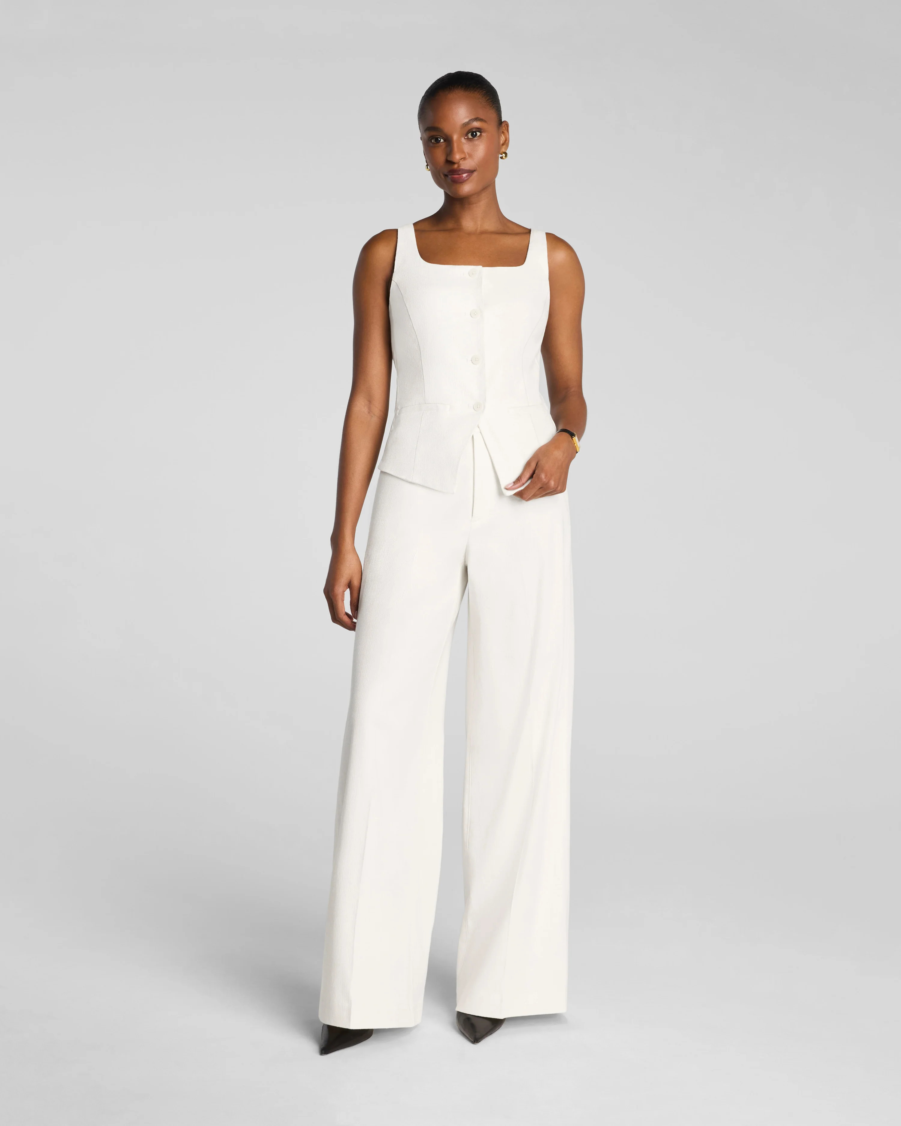 SPANXsupersmooth\u00ae EasyBreezy Cotton Linen Wide Leg Pants | Tummy Control | Spanx