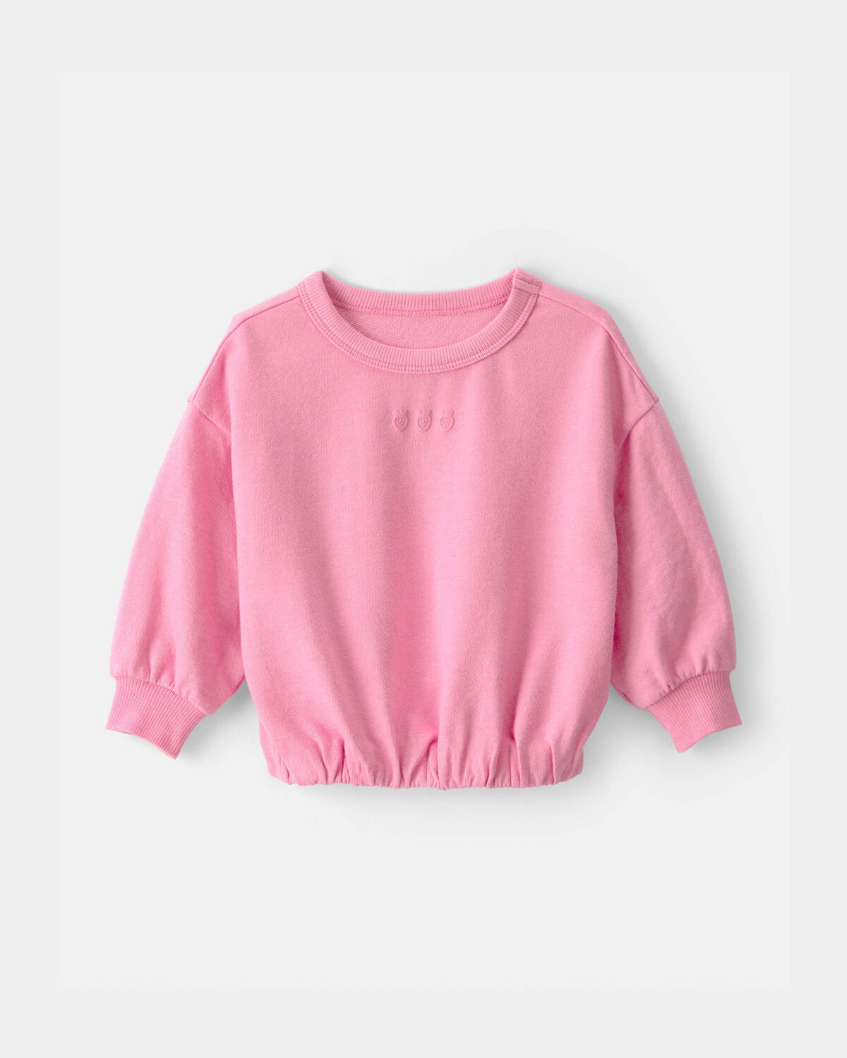 Baby Girl Strawberry French Terry Pullover Sweatshirt - Pink | Carter's Inc