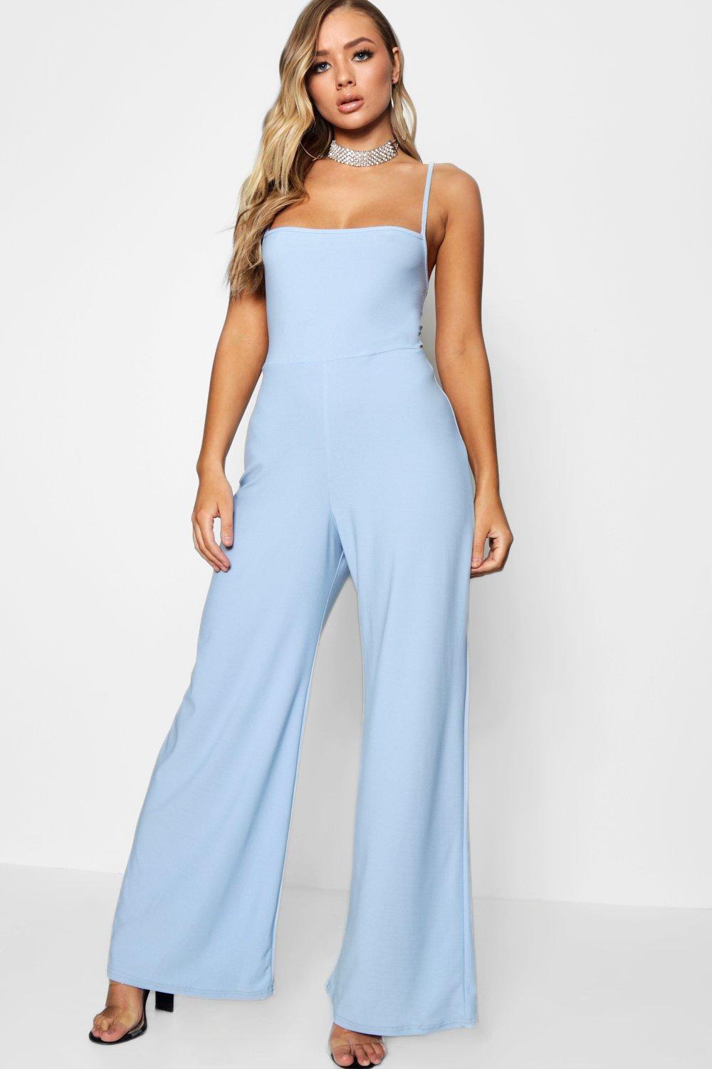 Flora Square Neck Wide Leg Jumpsuit | Boohoo.com (US & CA)