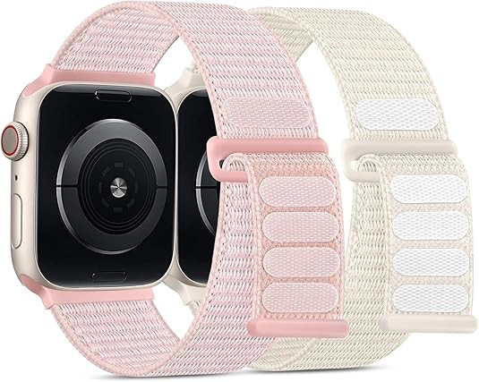 WJK Nylon Solo Loop Bands Compatible with Apple Watch 38mm 40mm 41mm 42mm 44mm 45mm 46mm 49mm for... | Amazon (US)