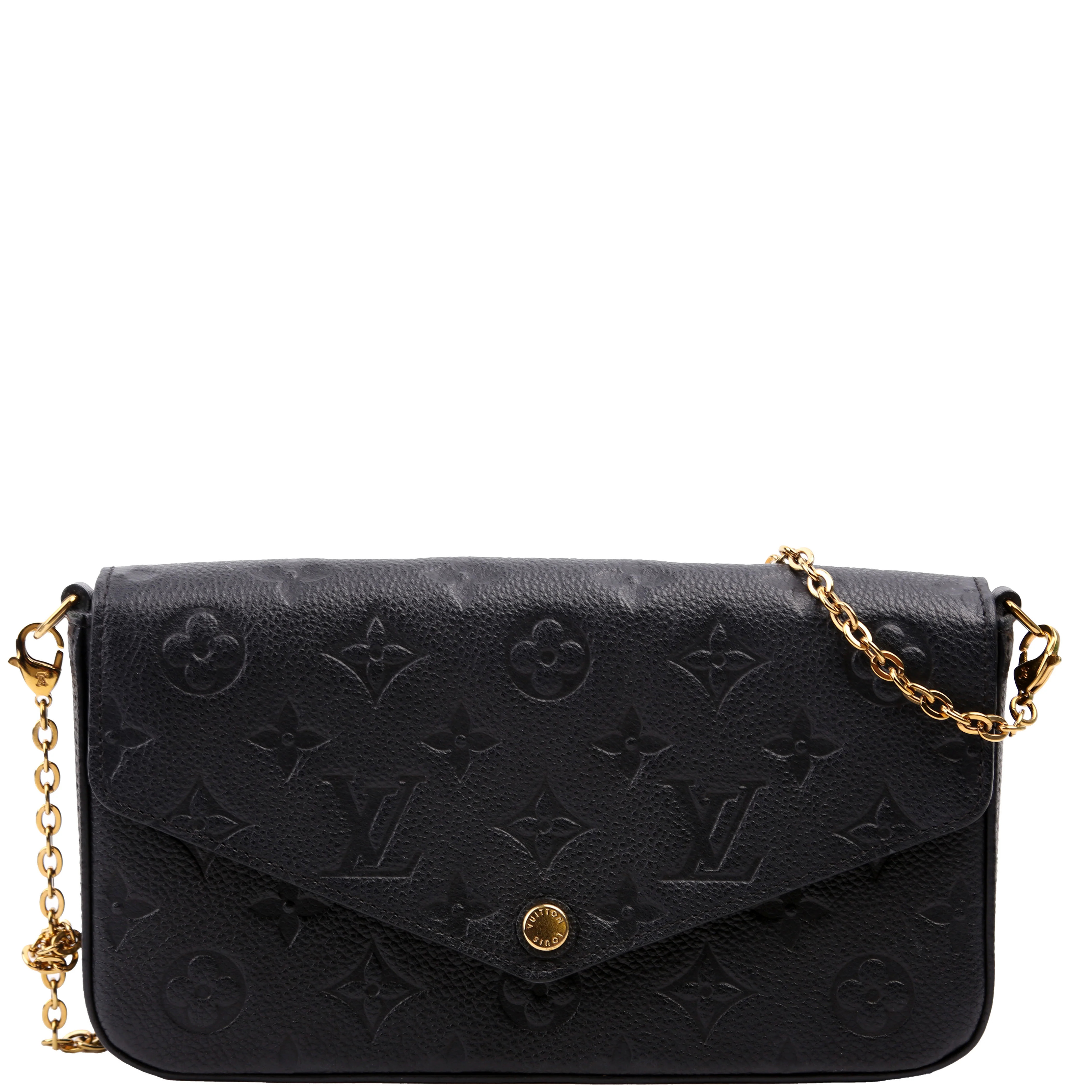 Pochette Felicie Empreinte Black | Keeks Designer Handbags