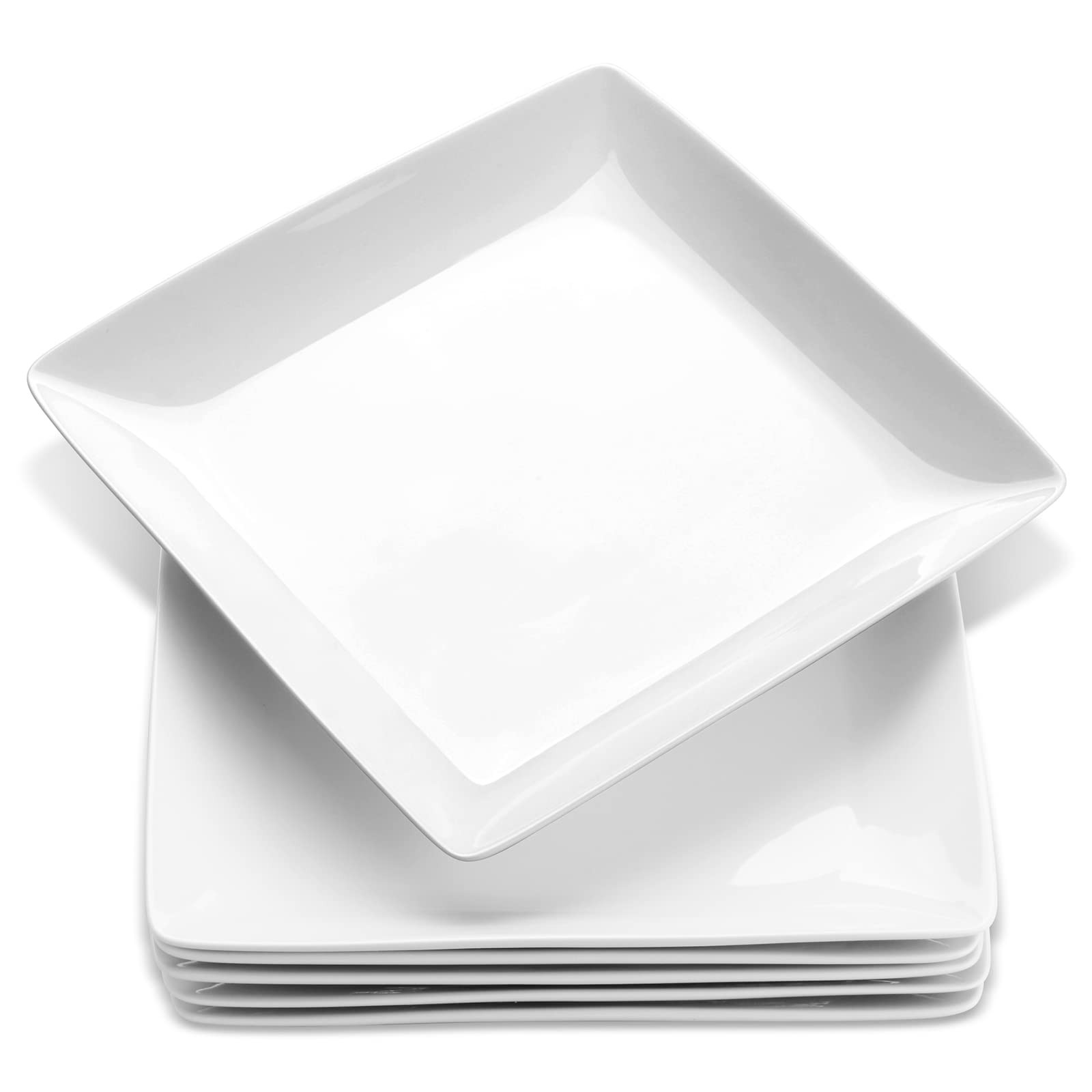 Yedio Porcelain Square Dinner Plates, 10.75 Inch Square Serving Plate for Steak, Pasta, Salad, Sn... | Amazon (US)