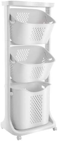 3 Tier Laundry Basket, Stackable Rolling Laundry Sorte Multi-functional Clothes Washing Storage H... | Amazon (US)