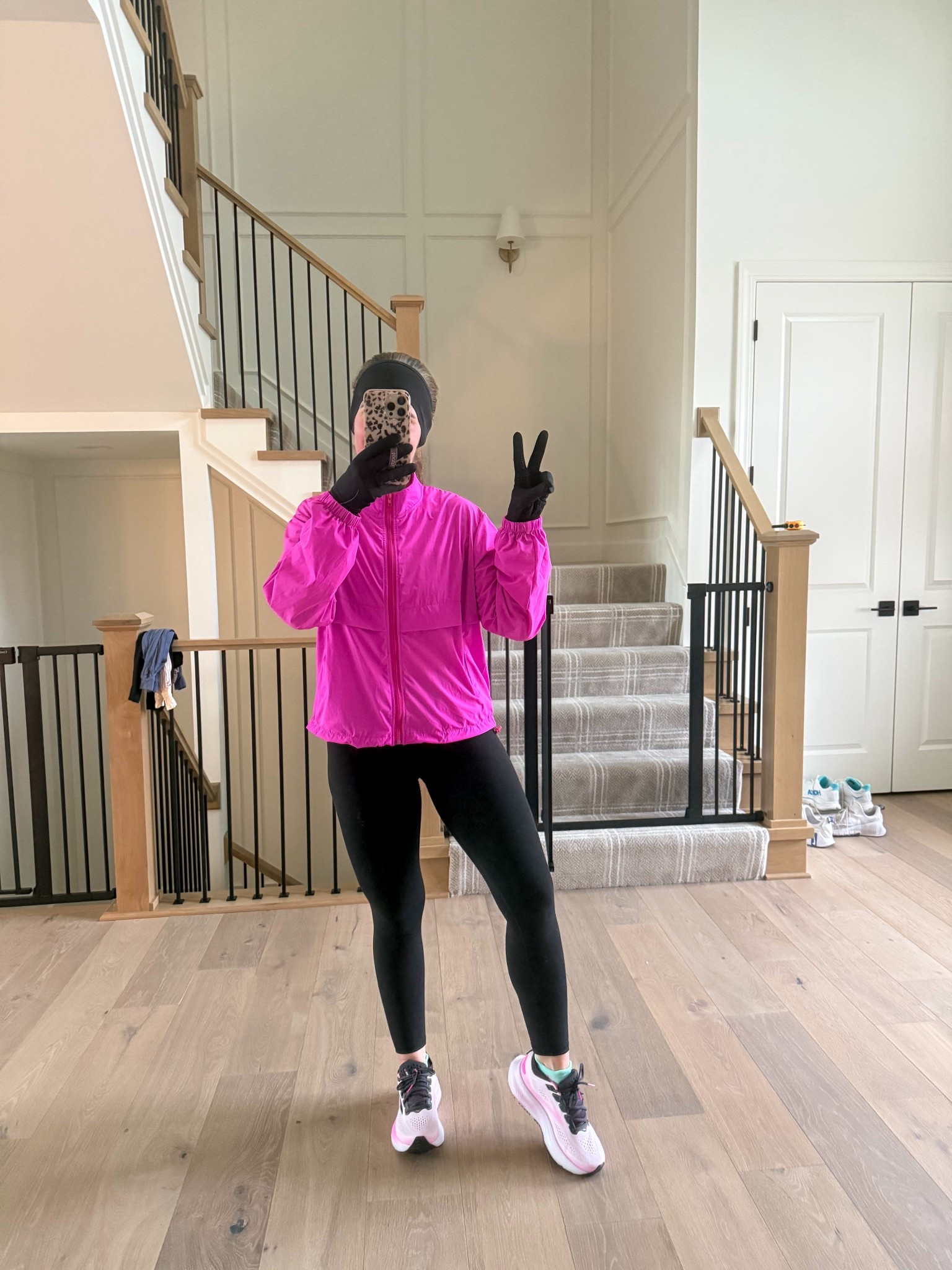 what I wore on my 2.75 mile run today! I love this Amazon windbreaker! Comes in a ton of colors 🫶🏻 I sized up to a medium. Will link everything else I wore 🏃🏻‍♀️ half marathon training officially started today! 

#LTKfitnessgoals #LTKActive #LTKmorningroutine