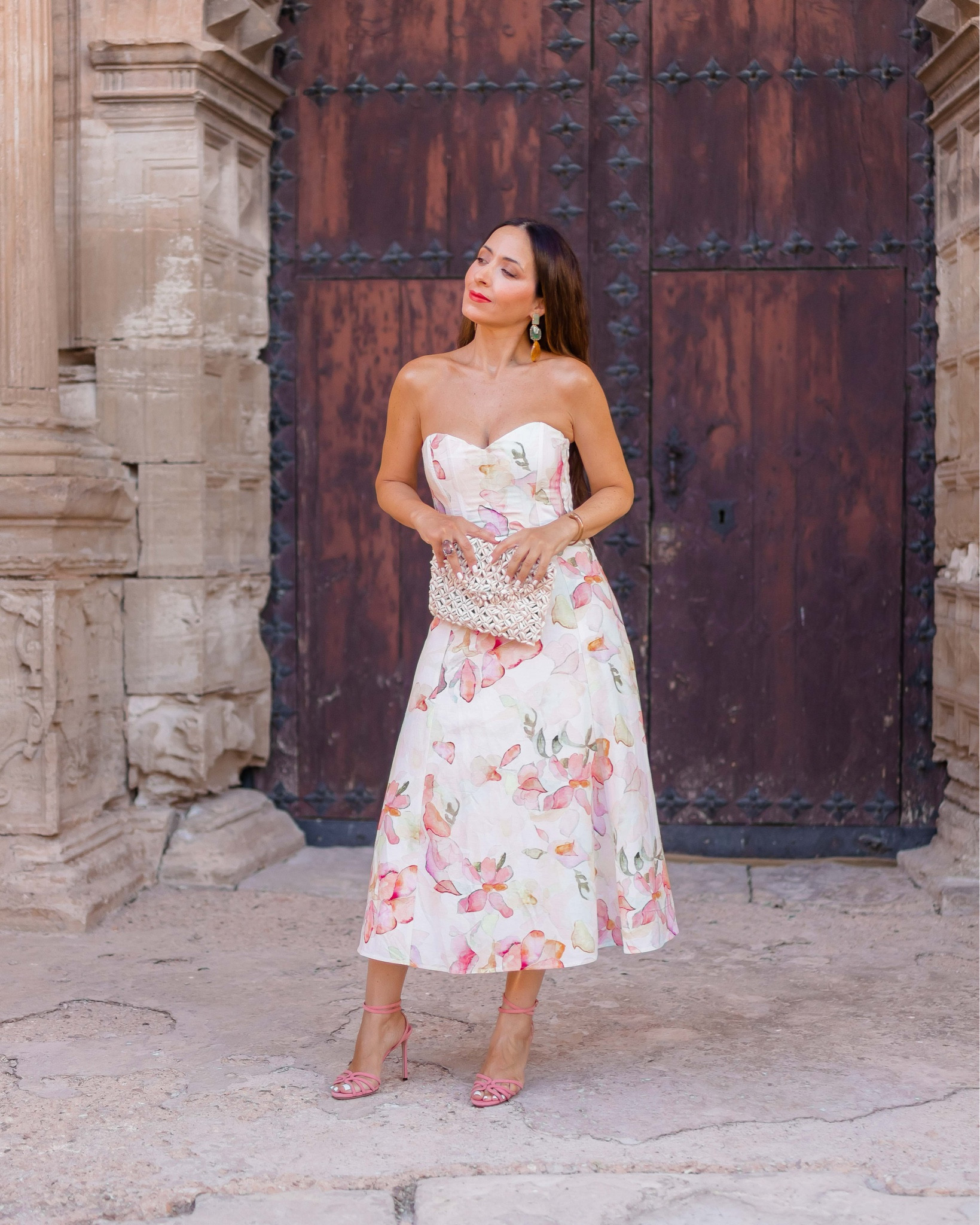 Look con Vestido bandeau midi palabra de honor  con vuelo estampado de flores    #LTKH&M #h&m #vestidolargo #vestido #LTKESPANA 

#LTKsales #LTKrebajas

#LTKsale #LTKwedding #LTKshoes