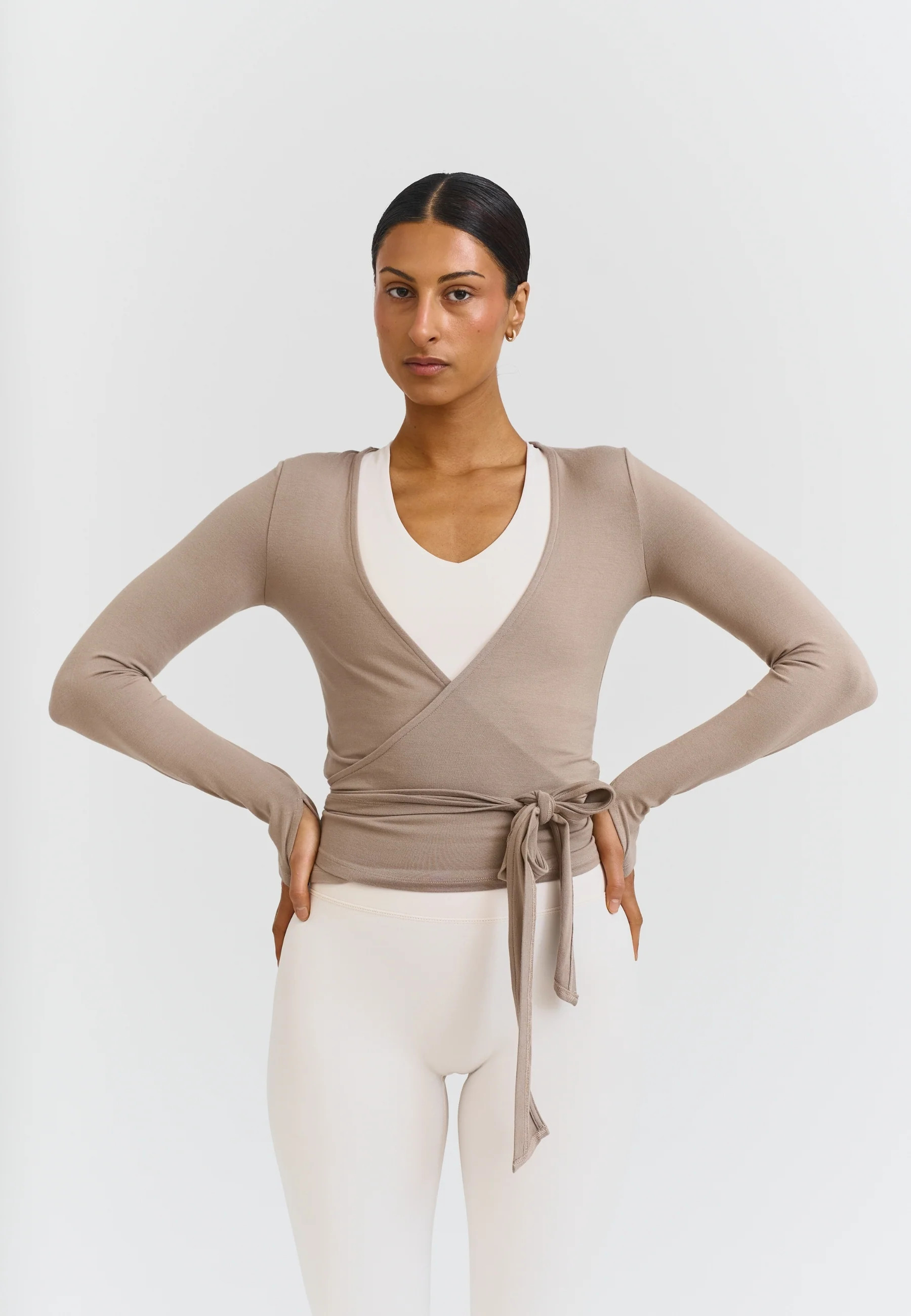 Soft Ballet Wrap Top - Clay | Sisterly Tribe