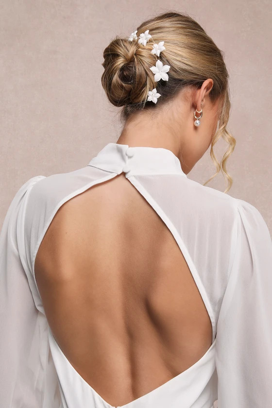 Dazzling Charm White Floral Hair Pin Set | Lulus