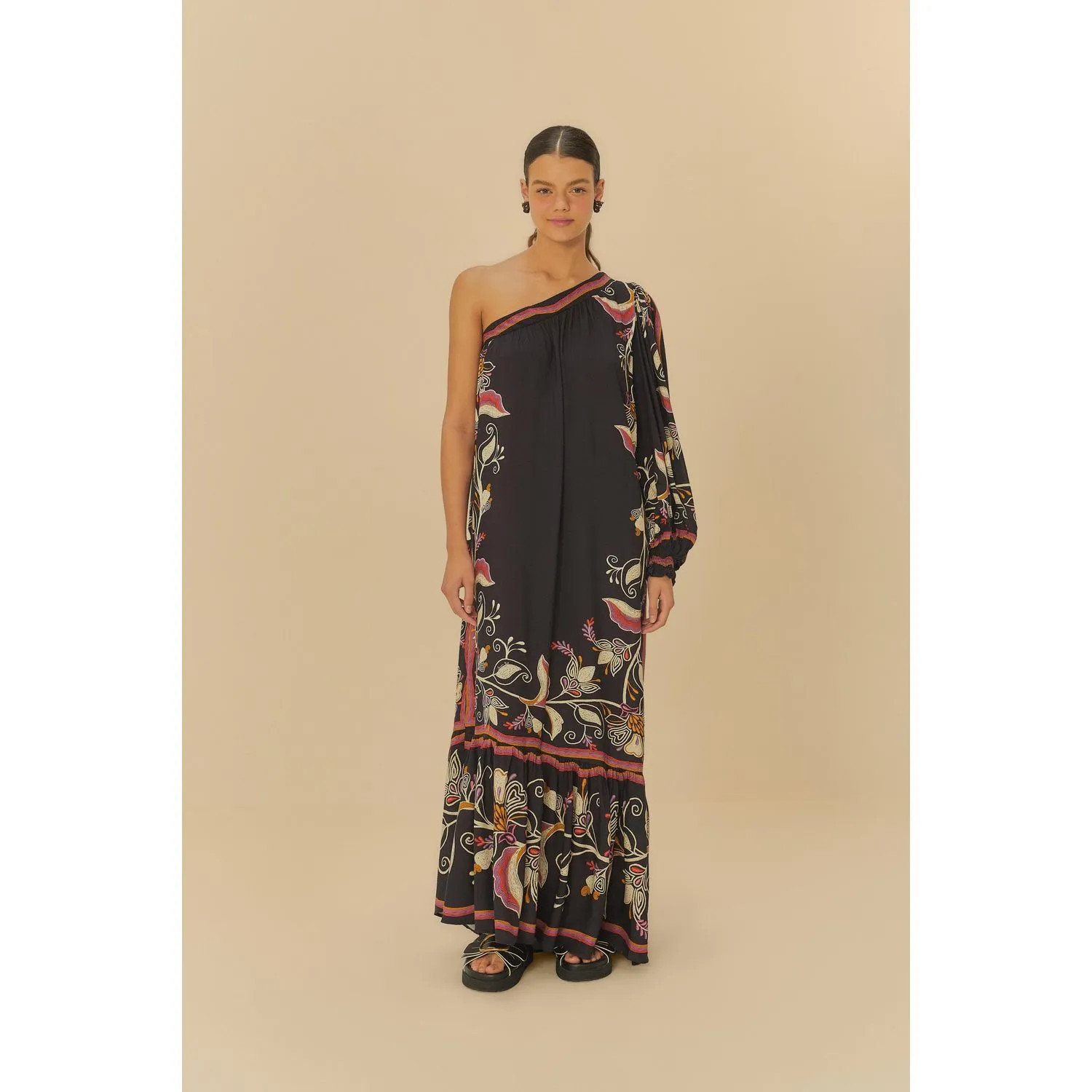 Vestido Ombro Só Estampado Lenço Lia | Farm Rio (BR)