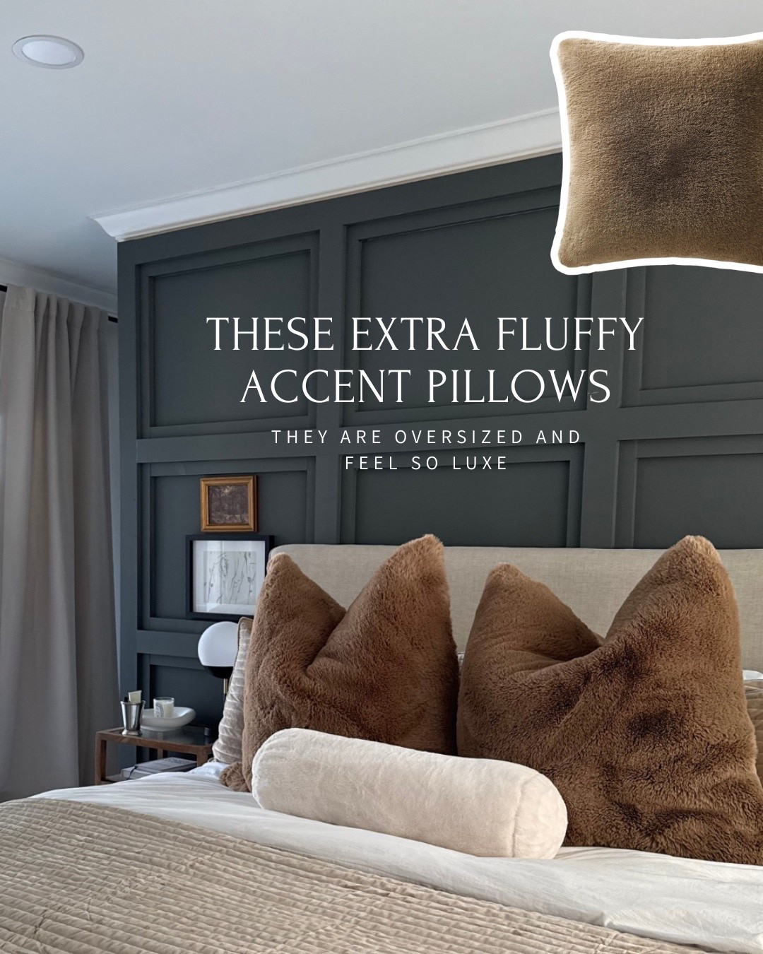Bedroom cozy vibes - oversized fluffy pillows 

#LTKSaleAlert #LTKdayinmylife #LTKHome