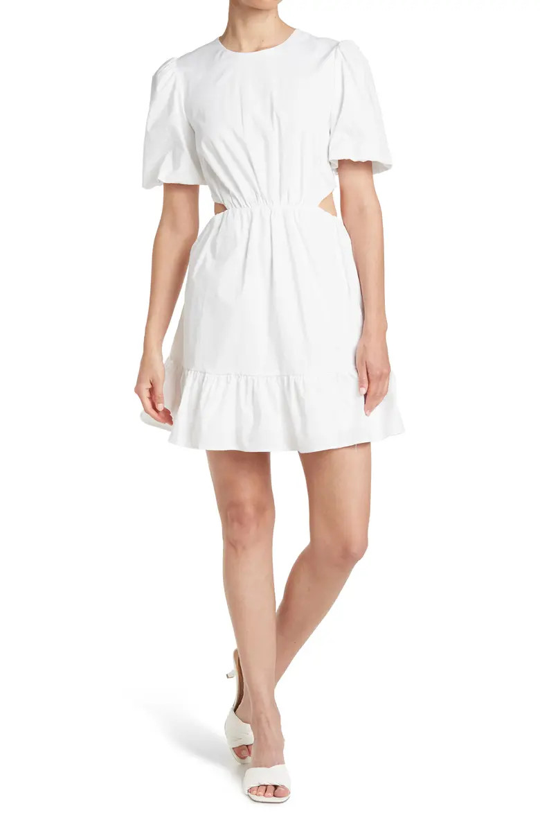 Cutout Short Sleeve Fit & Flare Minidress | Nordstrom Rack