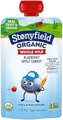 Whole Milk Yogurt Pouch Blueberry Apple Carrot , 3.5oz | Amazon (US)