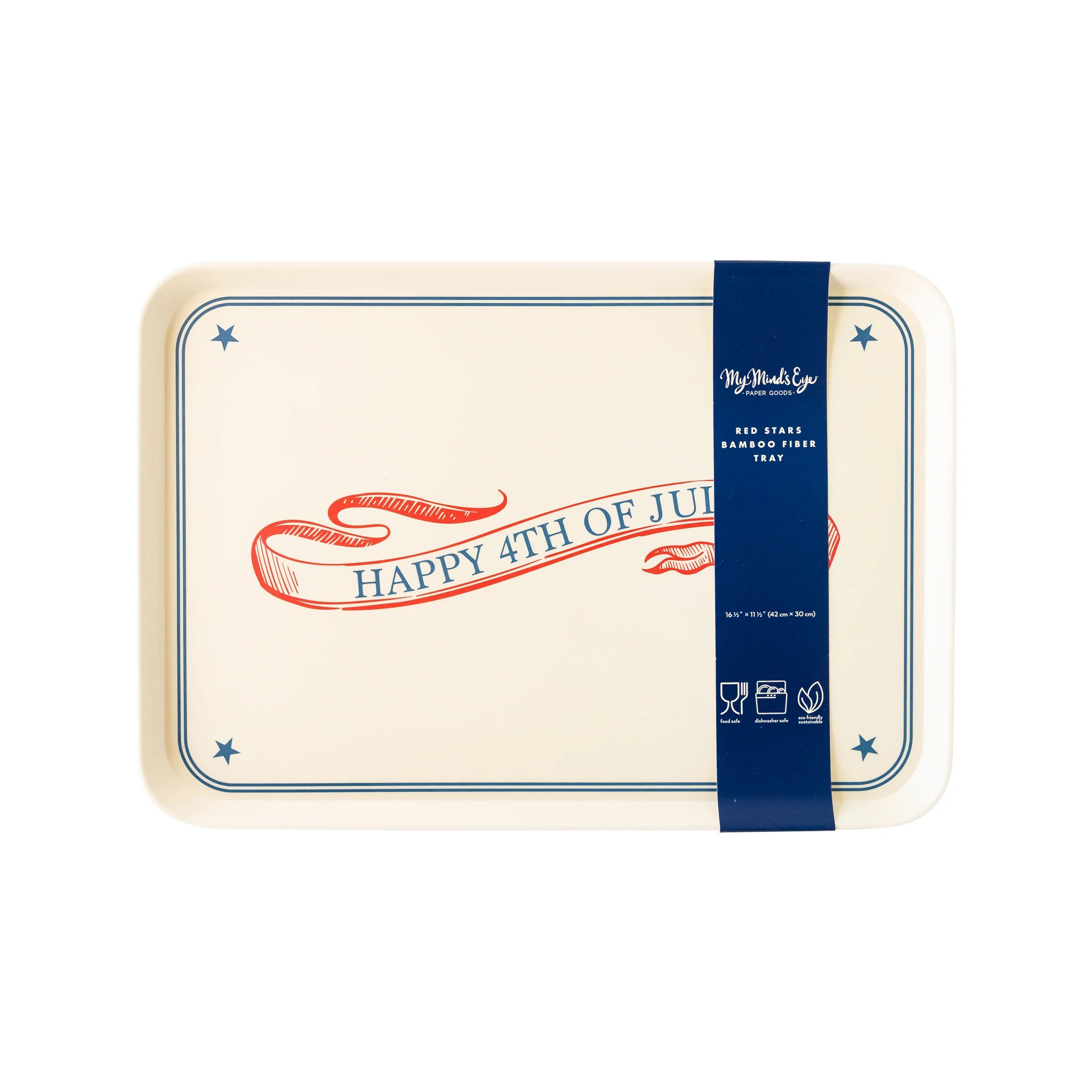 Happy 4th of July Reusable Bamboo Serving Tray | My Mind's Eye