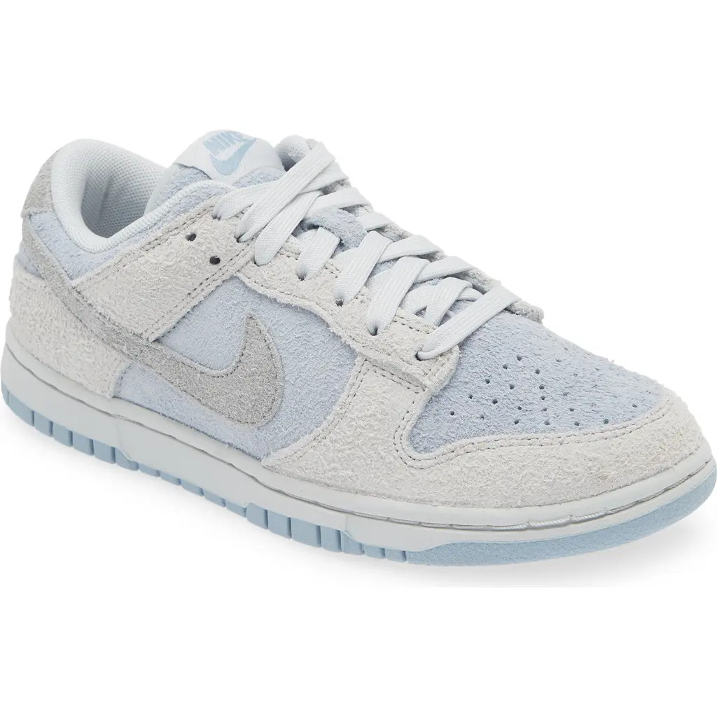 Nike Dunk Low Basketball Sneaker in Photon Dust/Smoke Grey/Blue at Nordstrom, Size 6.5 | Nordstrom