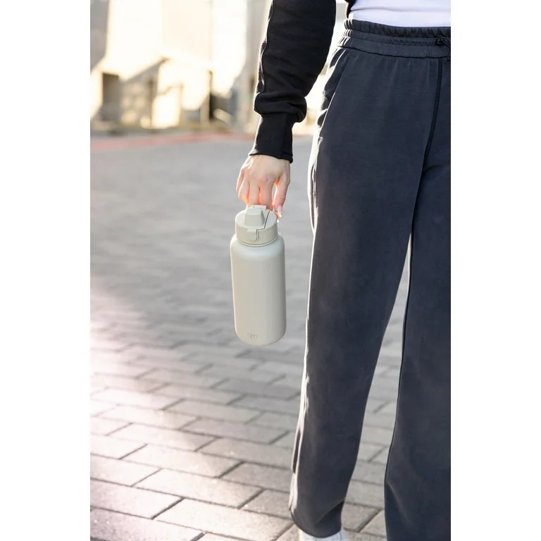 Simple Modern 32 fl oz Stainless Steel Summit Water Bottle with Silicone Straw Lid|Almond Birch | Walmart (US)