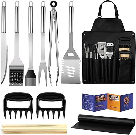 Veken BBQ Grill Accessories, Stainless Steel BBQ Tools Set for Men & Women Grilling Utensils Acce... | Amazon (US)